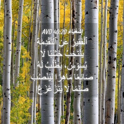 Picture 04 - إِشَعْيَاءَ 40:20 AVD - ٱلْفَقِيرُ عَنِ - Bible Verse Picture