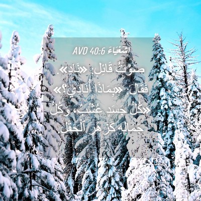 Picture 04 - إِشَعْيَاءَ 40:6 AVD - صَوْتُ قَائِلٍ: «نَادِ». - Bible Verse Picture