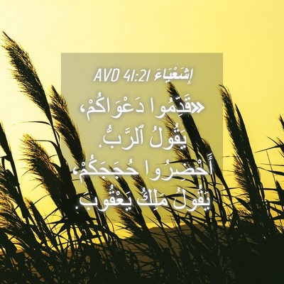 Picture 04 - إِشَعْيَاءَ 41:21 AVD - «قَدِّمُوا دَعْوَاكُمْ، - Bible Verse Picture