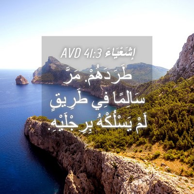 Picture 04 - إِشَعْيَاءَ 41:3 AVD - طَرَدَهُمْ. مَرَّ سَالِمًا - Bible Verse Picture
