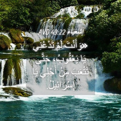 Picture 04 - إِشَعْيَاءَ 43:22 AVD - «وَأَنْتَ لَمْ تَدْعُنِي - Bible Verse Picture