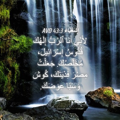 Picture 04 - إِشَعْيَاءَ 43:3 AVD - لِأَنِّي أَنَا ٱلرَّبُّ - Bible Verse Picture