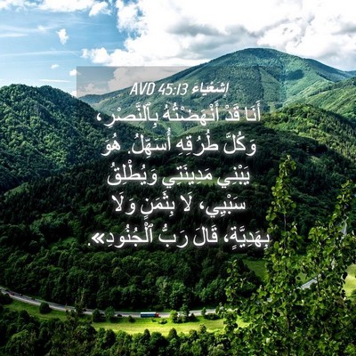 Picture 04 - إِشَعْيَاءَ 45:13 AVD - أَنَا قَدْ أَنْهَضْتُهُ - Bible Verse Picture