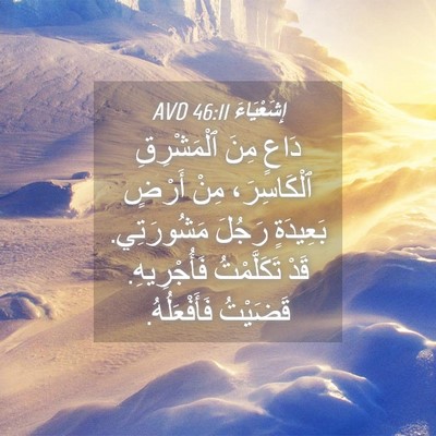 Picture 04 - إِشَعْيَاءَ 46:11 AVD - دَاعٍ مِنَ ٱلْمَشْرِقِ - Bible Verse Picture