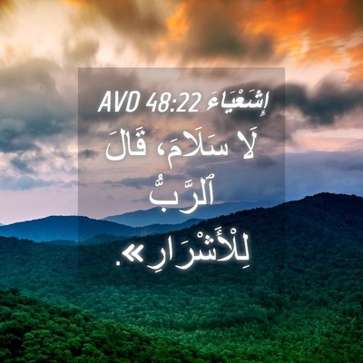 Picture 04 - إِشَعْيَاءَ 48:22 AVD - لَا سَلَامَ، قَالَ - Bible Verse Picture