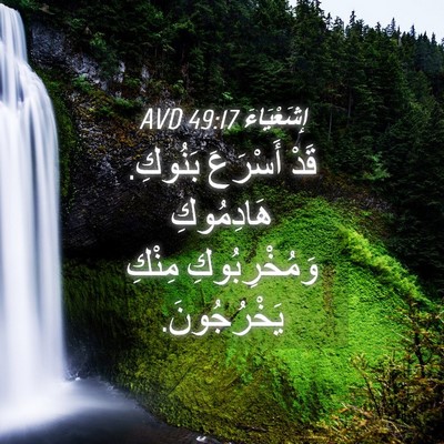 Picture 04 - إِشَعْيَاءَ 49:17 AVD - قَدْ أَسْرَعَ بَنُوكِ. - Bible Verse Picture