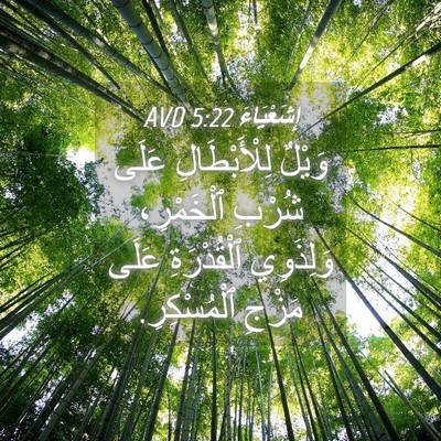 Picture 04 - إِشَعْيَاءَ 5:22 AVD - وَيْلٌ لِلْأَبْطَالِ - Bible Verse Picture