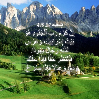 Picture 04 - إِشَعْيَاءَ 5:7 AVD - إِنَّ كَرْمَ رَبِّ - Bible Verse Picture