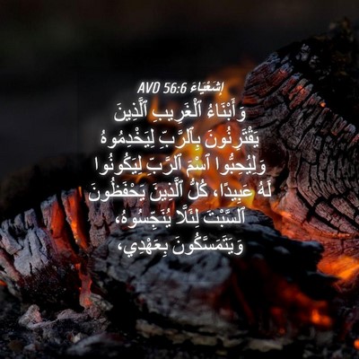 Picture 04 - إِشَعْيَاءَ 56:6 AVD - وَأَبْنَاءُ ٱلْغَرِيبِ - Bible Verse Picture