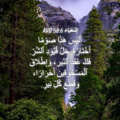 Picture 04 - إِشَعْيَاءَ 58:6 AVD - أَلَيْسَ هَذَا صَوْمًا - Bible Verse Picture