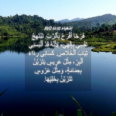 Picture 04 - إِشَعْيَاءَ 61:10 AVD - فَرَحًا أَفْرَحُ - Bible Verse Picture