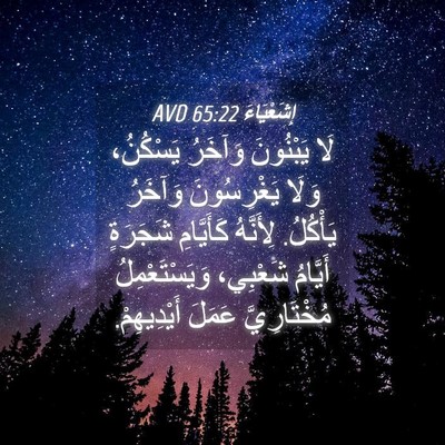Picture 04 - إِشَعْيَاءَ 65:22 AVD - لَا يَبْنُونَ وَآخَرُ - Bible Verse Picture