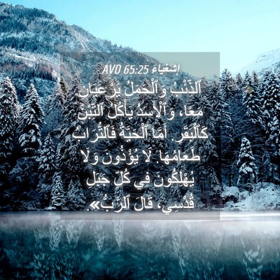 Picture 04 - إِشَعْيَاءَ 65:25 AVD - ٱلذِّئْبُ وَٱلْحَمَلُ - Bible Verse Picture