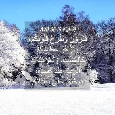 Picture 04 - إِشَعْيَاءَ 66:14 AVD - فَتَرَوْنَ وَتَفْرَحُ - Bible Verse Picture