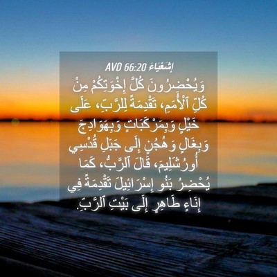 Picture 04 - إِشَعْيَاءَ 66:20 AVD - وَيُحْضِرُونَ كُلَّ - Bible Verse Picture