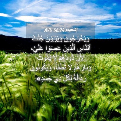 Picture 04 - إِشَعْيَاءَ 66:24 AVD - وَيَخْرُجُونَ وَيَرَوْنَ - Bible Verse Picture