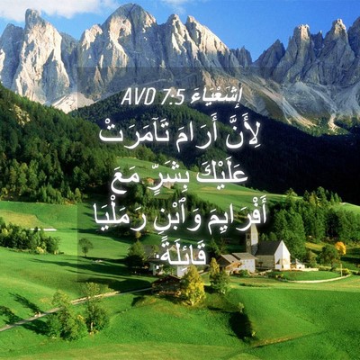 Picture 04 - إِشَعْيَاءَ 7:5 AVD - لِأَنَّ أَرَامَ تَآمَرَتْ - Bible Verse Picture