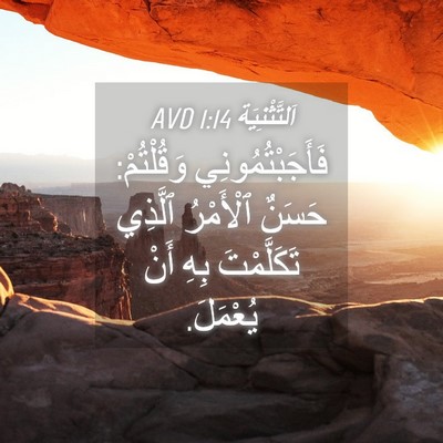 Picture 04 - اَلتَّثْنِيَة 1:14 AVD - فَأَجَبْتُمُونِي - Bible Verse Picture
