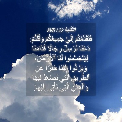 Picture 04 - اَلتَّثْنِيَة 1:22 AVD - فَتَقَدَّمْتُمْ إِلَيَّ - Bible Verse Picture
