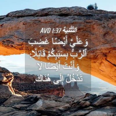 Picture 04 - اَلتَّثْنِيَة 1:37 AVD - وَعَلَيَّ أَيْضًا غَضِبَ - Bible Verse Picture