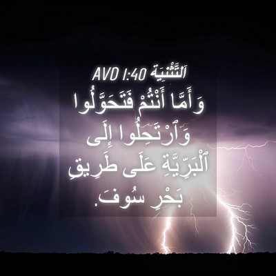 Picture 04 - اَلتَّثْنِيَة 1:40 AVD - وَأَمَّا أَنْتُمْ - Bible Verse Picture