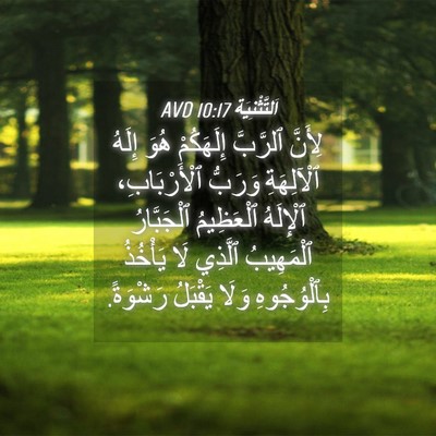 Picture 04 - اَلتَّثْنِيَة 10:17 AVD - لِأَنَّ ٱلرَّبَّ - Bible Verse Picture