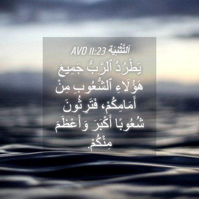 Picture 04 - اَلتَّثْنِيَة 11:23 AVD - يَطْرُدُ ٱلرَّبُّ جَمِيعَ - Bible Verse Picture