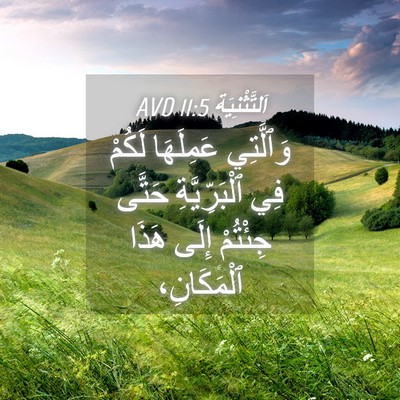 Picture 04 - اَلتَّثْنِيَة 11:5 AVD - وَٱلَّتِي عَمِلَهَا - Bible Verse Picture