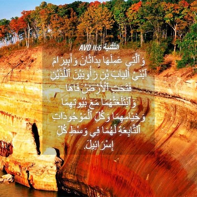 Picture 04 - اَلتَّثْنِيَة 11:6 AVD - وَٱلَّتِي عَمِلَهَا - Bible Verse Picture