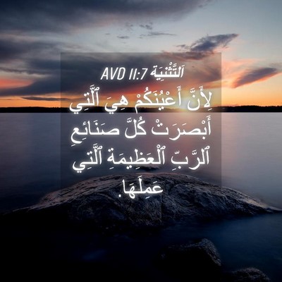 Picture 04 - اَلتَّثْنِيَة 11:7 AVD - لِأَنَّ أَعْيُنَكُمْ هِيَ - Bible Verse Picture