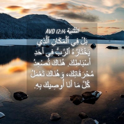 Picture 04 - اَلتَّثْنِيَة 12:14 AVD - بَلْ فِي ٱلْمَكَانِ - Bible Verse Picture