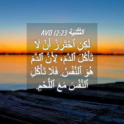 Picture 04 - اَلتَّثْنِيَة 12:23 AVD - لَكِنِ ٱحْتَرِزْ أَنْ لَا - Bible Verse Picture