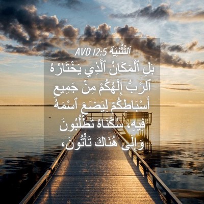 Picture 04 - اَلتَّثْنِيَة 12:5 AVD - بَلِ ٱلْمَكَانُ ٱلَّذِي - Bible Verse Picture