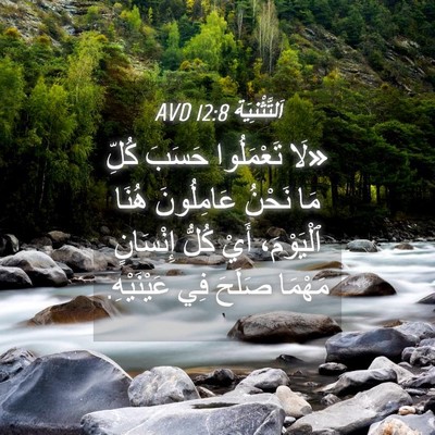 Picture 04 - اَلتَّثْنِيَة 12:8 AVD - «لَا تَعْمَلُوا حَسَبَ - Bible Verse Picture
