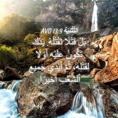 Picture 04 - اَلتَّثْنِيَة 13:9 AVD - بَلْ قَتْلًا تَقْتُلُهُ. - Bible Verse Picture