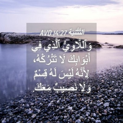Picture 04 - اَلتَّثْنِيَة 14:27 AVD - وَٱللَّاوِيُّ ٱلَّذِي فِي - Bible Verse Picture
