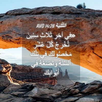Picture 04 - اَلتَّثْنِيَة 14:28 AVD - «فِي آخِرِ ثَلَاثِ سِنِينَ - Bible Verse Picture
