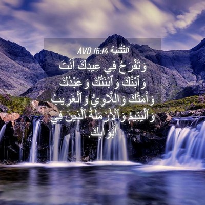 Picture 04 - اَلتَّثْنِيَة 16:14 AVD - وَتَفْرَحُ فِي عِيدِكَ - Bible Verse Picture