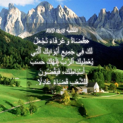Picture 04 - اَلتَّثْنِيَة 16:18 AVD - «قُضَاةً وَعُرَفَاءَ - Bible Verse Picture