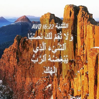 Picture 04 - اَلتَّثْنِيَة 16:22 AVD - وَلَا تُقِمْ لَكَ نَصْبًا. - Bible Verse Picture