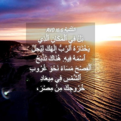 Picture 04 - اَلتَّثْنِيَة 16:6 AVD - بَلْ فِي ٱلْمَكَانِ - Bible Verse Picture