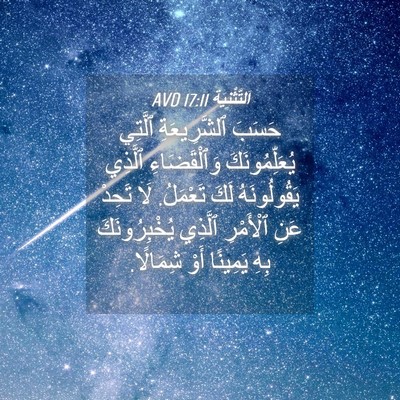 Picture 04 - اَلتَّثْنِيَة 17:11 AVD - حَسَبَ ٱلشَّرِيعَةِ - Bible Verse Picture