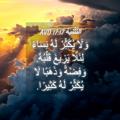 Picture 04 - اَلتَّثْنِيَة 17:17 AVD - وَلَا يُكَثِّرْ لَهُ - Bible Verse Picture