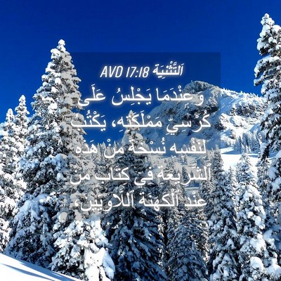 Picture 04 - اَلتَّثْنِيَة 17:18 AVD - وَعِنْدَمَا يَجْلِسُ - Bible Verse Picture