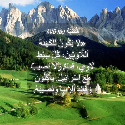 Picture 04 - اَلتَّثْنِيَة 18:1 AVD - «لَا يَكُونُ لِلْكَهَنَةِ - Bible Verse Picture