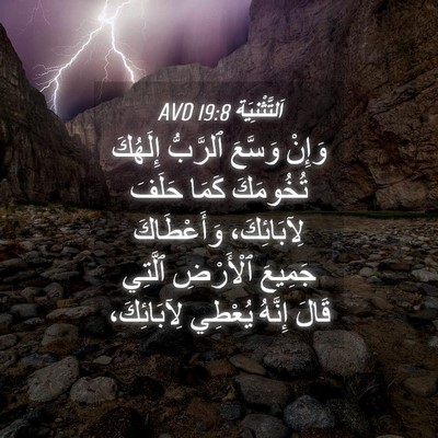 Picture 04 - اَلتَّثْنِيَة 19:8 AVD - وَإِنْ وَسَّعَ ٱلرَّبُّ - Bible Verse Picture