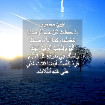 Picture 04 - اَلتَّثْنِيَة 19:9 AVD - إِذْ حَفِظْتَ كُلَّ هَذِهِ - Bible Verse Picture