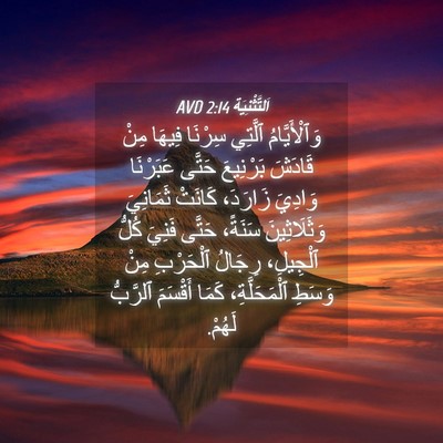 Picture 04 - اَلتَّثْنِيَة 2:14 AVD - وَٱلْأَيَّامُ ٱلَّتِي - Bible Verse Picture