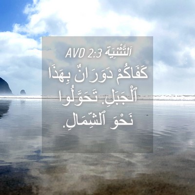 Picture 04 - اَلتَّثْنِيَة 2:3 AVD - كَفَاكُمْ دَوَرَانٌ - Bible Verse Picture