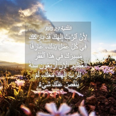 Picture 04 - اَلتَّثْنِيَة 2:7 AVD - لِأَنَّ ٱلرَّبَّ إِلَهَكَ - Bible Verse Picture